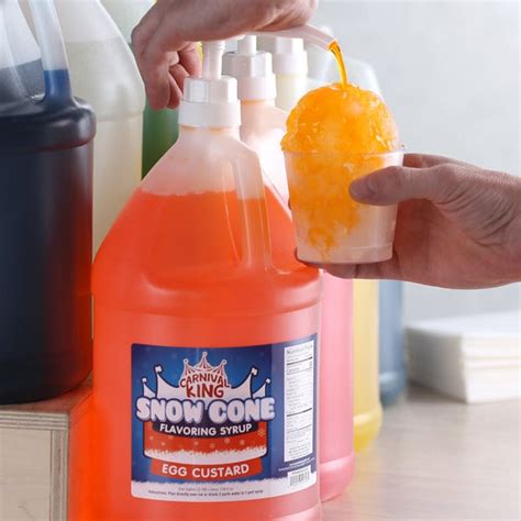 Carnival King 1 Gallon Egg Custard Snow Cone Flavoring Syrup