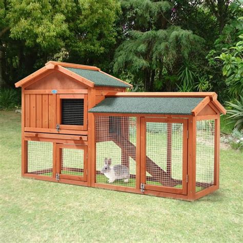 Veryke Indoor Rabbit Hutch Rabbit Cage Wooden Bunny Cages With Run