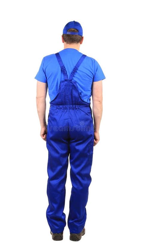 Worker Blue Overalls Back View Stock Photos Free And Royalty Free Stock