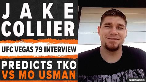 Jake Collier Predicts Tko Vs Mohammed Usman Ufc Vegas 79 Interview Youtube