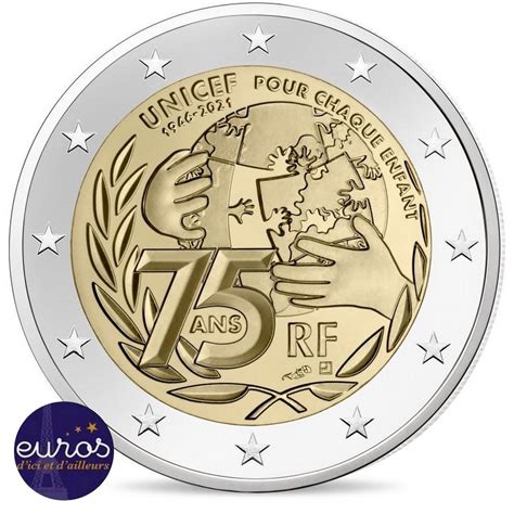 Coincard 2 Euros Commémorative France 2021 75 Ans De Lunicef