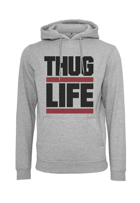 Thug Life Mens Hoodie Hoody Sweatshirt Thug Life Block Logo Hoody Ebay