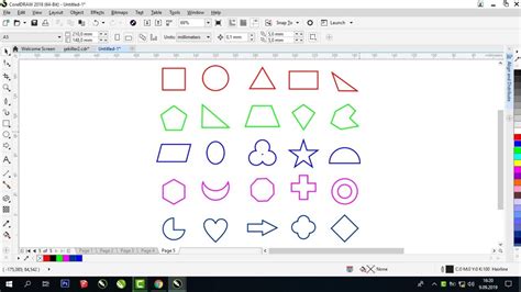 Create Basic Shapes For Beginners With Coreldraw Youtube