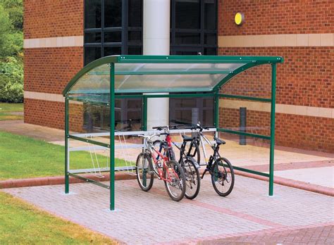 Premier Cycle Shelters Clear Perspex Sides Bike Racks And Cycle Shelters
