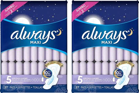 Always Maxi Size 5 Extra Heavy Overnight Pads With Flexi