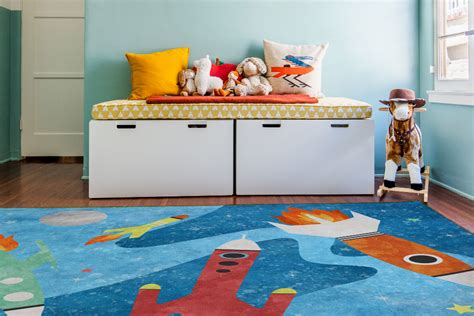 The trundle beds come from tasha beds; 7 Tips for Decorating Your Kids' Room | Ruggable Blog