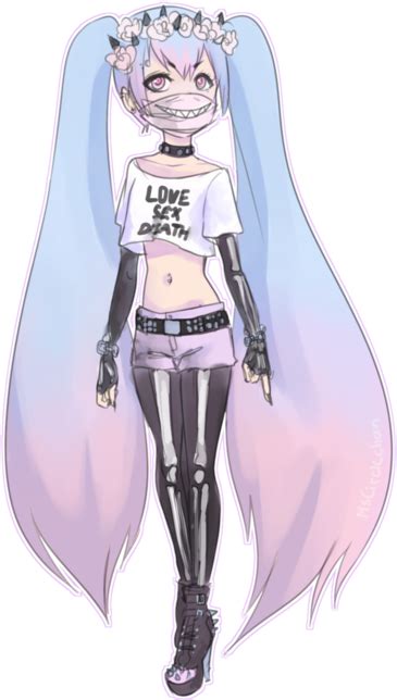 Download Pastel Goth Kawaii And Anime Image Cute Goth Girl Drawing