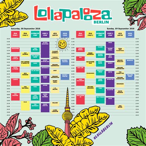 Here’s the schedule at a glance!... - Lollapalooza Berlin