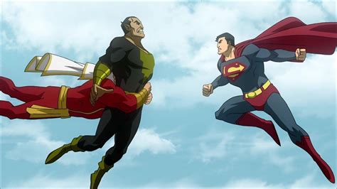 Black Adam Vs Captain Marvel And Superman