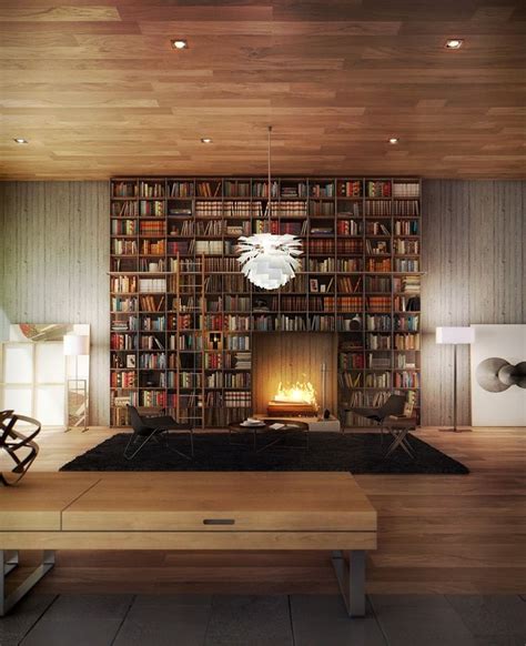Library Above Fireplace Intérieurs De Rêve In 2019 Home Library