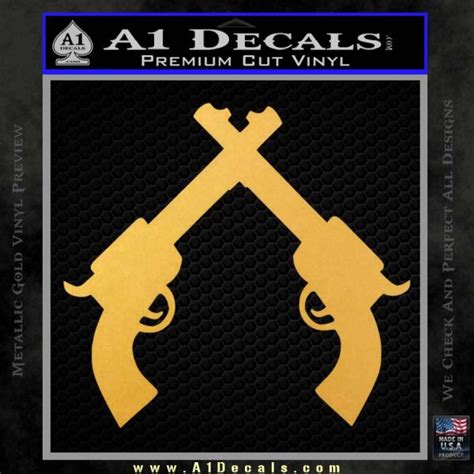 Crossed Pistols Decal Sticker A1 Decals