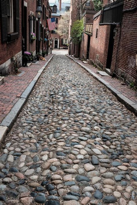 Cobblestone Streets Of Boston Stock Photo Image Of Alley England