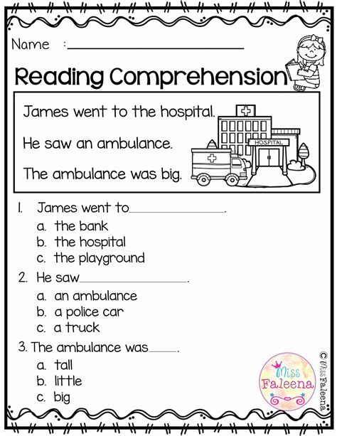 Reading Worksheets For Kindergarten Pdf