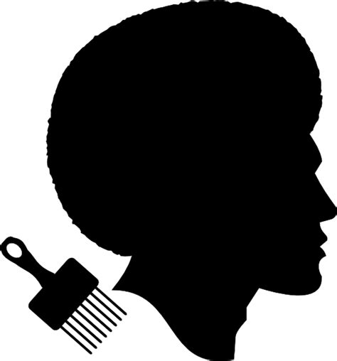 African American Silhouette Male Clip Art Afro Png Download 558599
