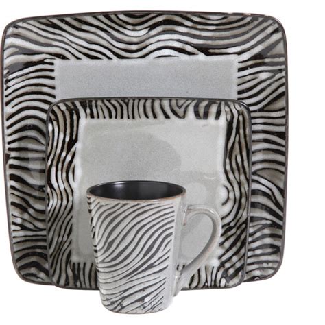 Leopard Dinnerware Set And Zebra Dinnerware Animal Print Dinnerware Sets