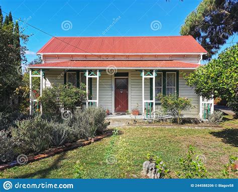 Old Wooden Historic Cottage On The Main Street Of Greytown Wairarapa