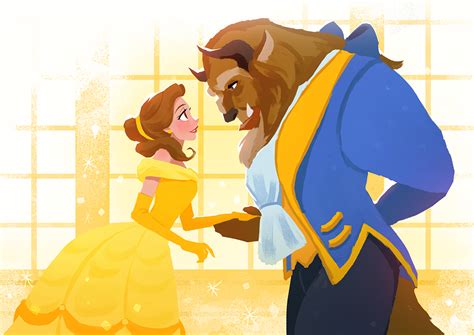 Belle And The Beast Disney Princess Fan Art 40399636 Fanpop