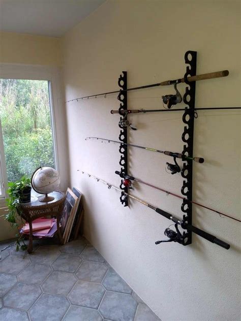 How to build a cheap, easy overhead fishing rod storage rack. 21 INSHORE Fishing Rod Rack Holder Garage Ceiling or Wall | Etsy | Fishing rod rack, Fishing rod ...
