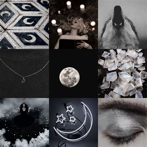 Dark Lunar Witch Moodboard