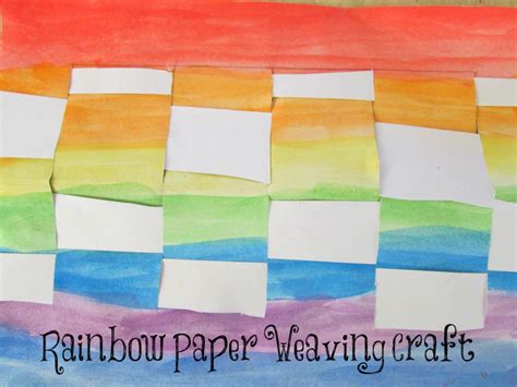 Rainbow Woven Paper Craft Teach Beside Me
