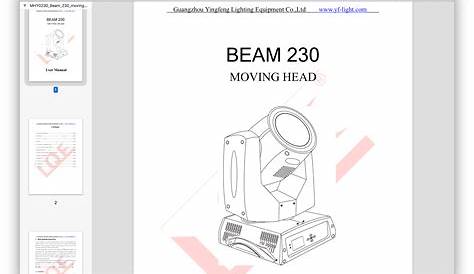 beam 230 user manual