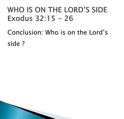 Ppt Who Is On The Lords Side Exodus 3215 26 Powerpoint
