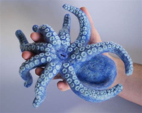 Needle Felted Octopus By Joshua Gardner Featured On Livingfeltblog
