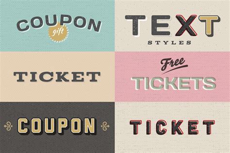 Vintage Tickets And Coupons Bundle ~ Graphics On Creative Market