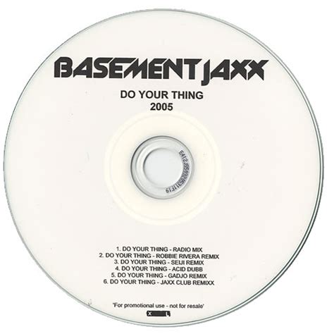 Basement Jaxx Do Your Thing Uk Promo Cd R Acetate 437109