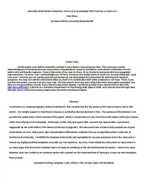 8 Apa Format Examples