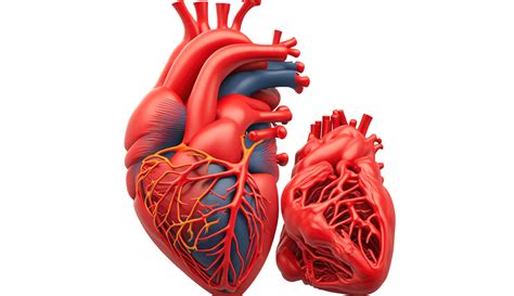 Human Heart Internal Organ Heart Shape Human Heart Isolated On