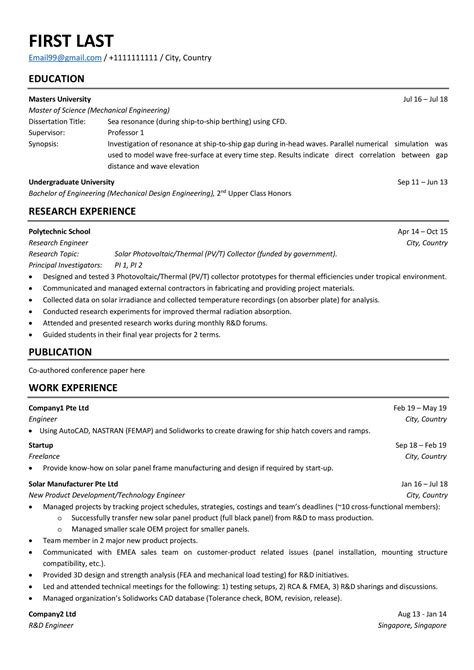 Academic Curriculum Vitae Sample Hot Sex Picture