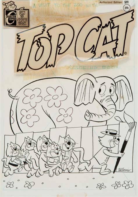 top cat fun to color coloring book cover charlton hanna barbera 1971 in thomas vanderstappen