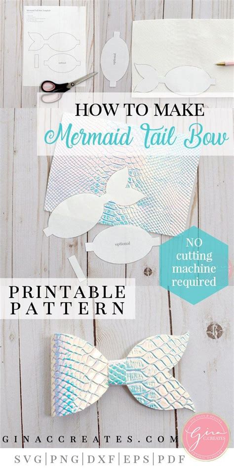mermaid tail bow tutorial   printable bow
