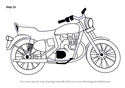How To Draw A Motorcycle For Kids