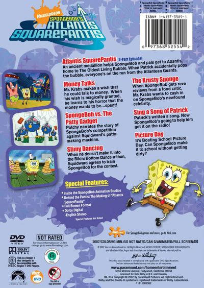Spongebobs Atlantis Squarepantis Dvd Encyclopedia Spongebobia