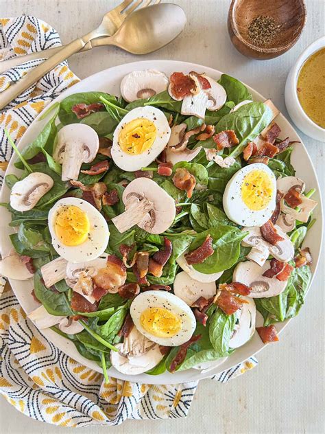 Baby Spinach Salad With Warm Bacon Vinaigrette Big Delicious Life