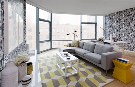 Bold and cheerful, yellow is the ideal accent color to the kitchen with and since we mentioned the yellow and grey combination, let's explore more options that include these two colors. Gray and Yellow Room - Contemporary - living room - Haus Interior
