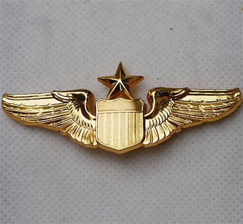 Usaf Eeuu Air Force Senior Piloto Metal Wing Insignia Insignia Us203