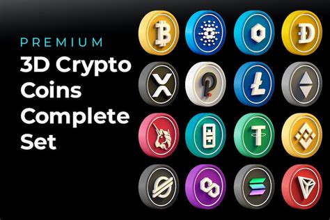 3d Premium Crypto Defi Coins Complete Set Graphics Envato Elements