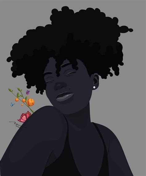 Pin By Rayyanatu On Black Art Black Artwork Digital Artist Black Girl Art
