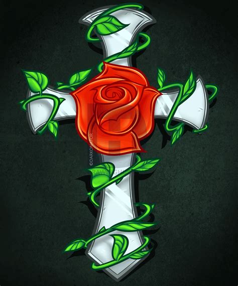 I do not mind that much and hope you are ok with it too. How To Draw A Rose And Cross Tattoo, Step by Step, Drawing ...