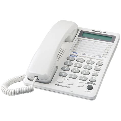Corded Phone Panasonic Kx Ts208w 2 Line Home Office Desk Phone