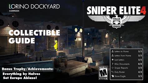 Sniper Elite 4 Level 4 Lorino Dockyard Collectibles Guide Htg