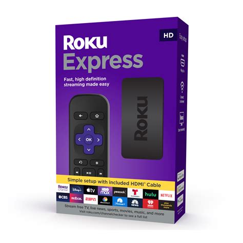 Roku Express HD Streaming Media Player With High Speed HDMI Cable And Simple Remote Pick Up In