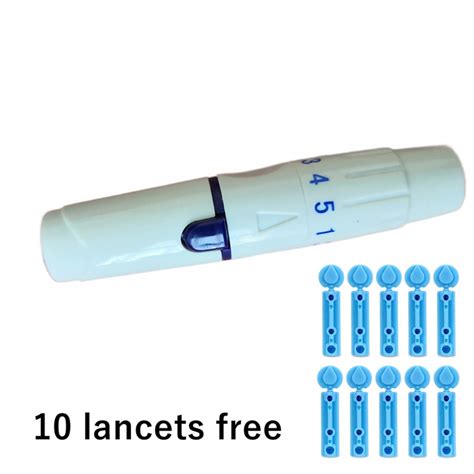 Lancet Pen Lancing Device Diabetics Blood Collect 5 Depth Blood