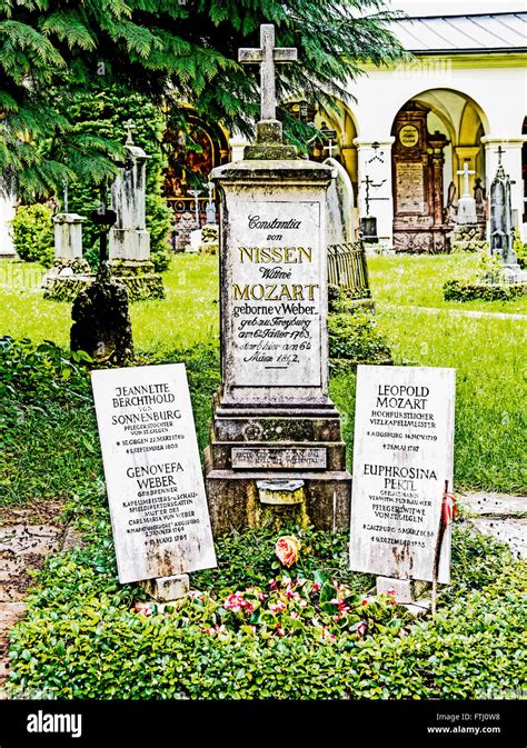 Grave Of Constanze And Leopold Mozart Wife And Father Of Wolfgang