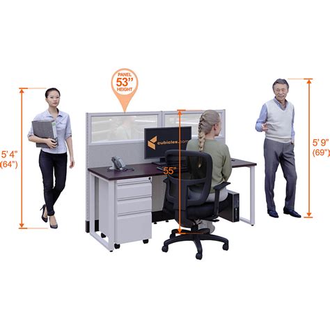 Benching Workstation 53h Non Powered Panels With Glass Open Office