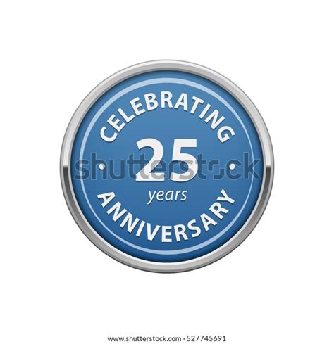 Celebrating Anniversary 25 Years Badge Stock Vector Royalty Free