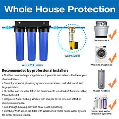 Ispring Whole House Water Filter System W Sediment Carbon And